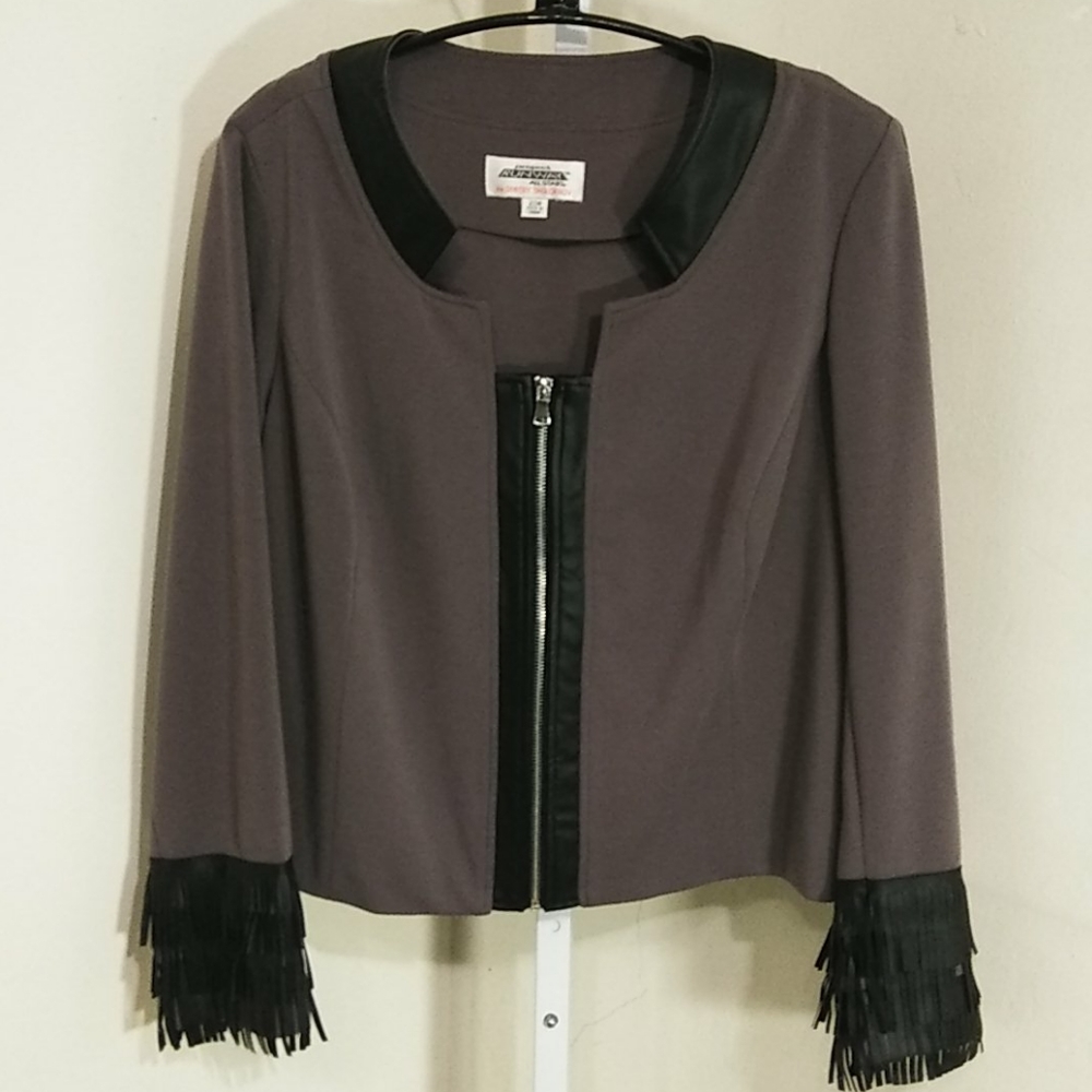 Project RUNWAY All Stars by Dimitri Sholokhov Jacket with Fringe Sleeves
